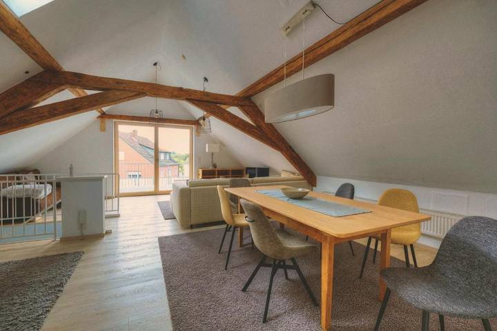 Ferienwohnung für 4 Personen, mit Balkon und Terrasse sowie Ausblick