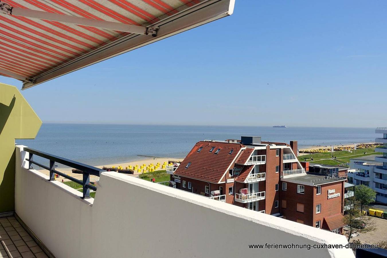 Ganze Wohnung, Ferienwohnung mit Meerblick, Balkon und Sauna in Cuxhaven in Duhnen, Cuxhaven