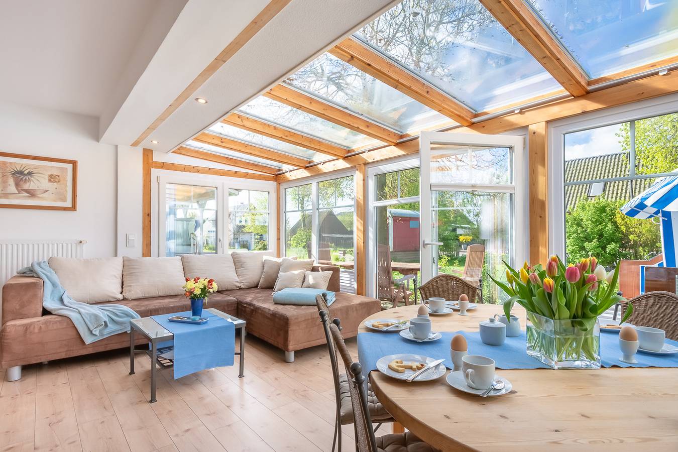 Ganze Ferienwohnung, Ostseegarten Langholz - Ferienwohnung Wintergarten (bis 7 Pers) in Waabs, Rendsburg-Eckernförde