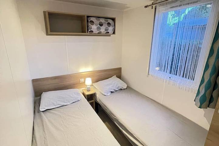 Mobile home 6/8 pers - Camping 4★ La Réserve Gastes, direct access lake & pool in Gastes, Côte d’Argent