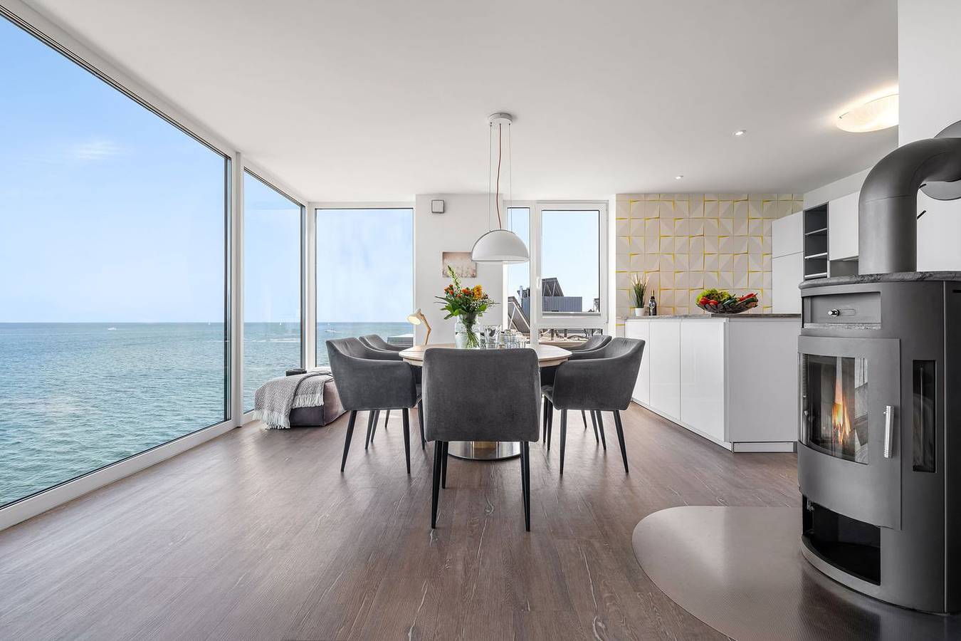 Ganze Wohnung, Ferienwohnung Küstenküche mit Whirlpool Wanne, Sauna und exklusivem Ostseeblick in Olpenitz, Kappeln
