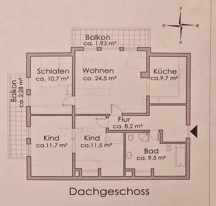 Ferienwohnung für 5 Personen, mit Balkon am Ammersee - 2
