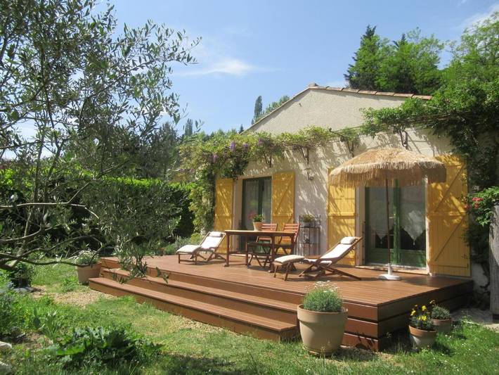 Chambre d’hôte pour 2 personnes, avec terrasse ainsi que vue et jardin à Rennes-les-Bains