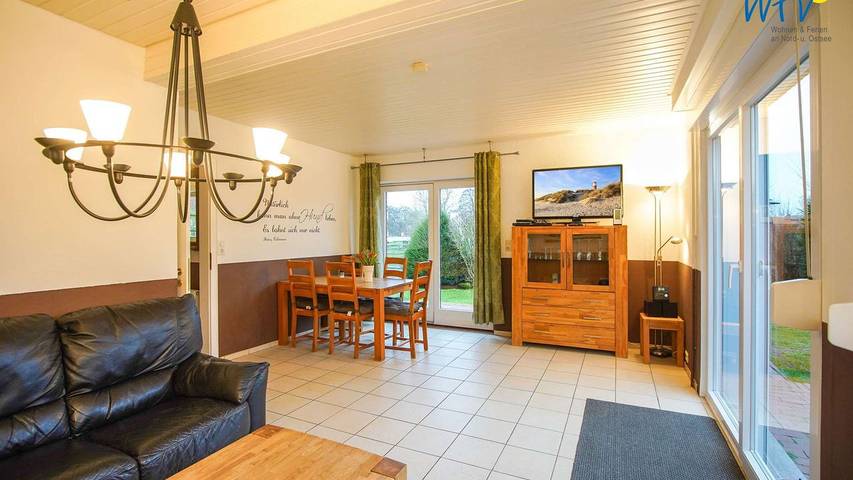 Ferienhaus für 4 Personen, mit Terrasse und Garten sowie Ausblick auf Borkum