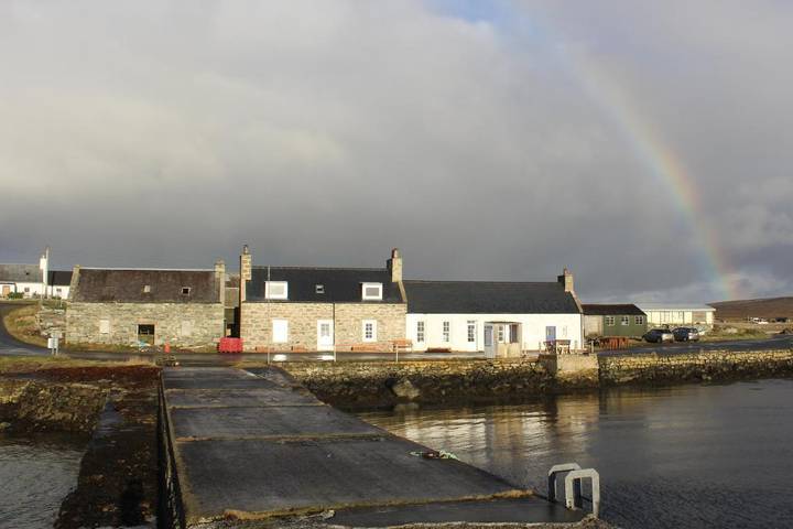 Ferienhaus für 3 Personen, mit Terrasse und Ausblick auf den Shetland Inseln