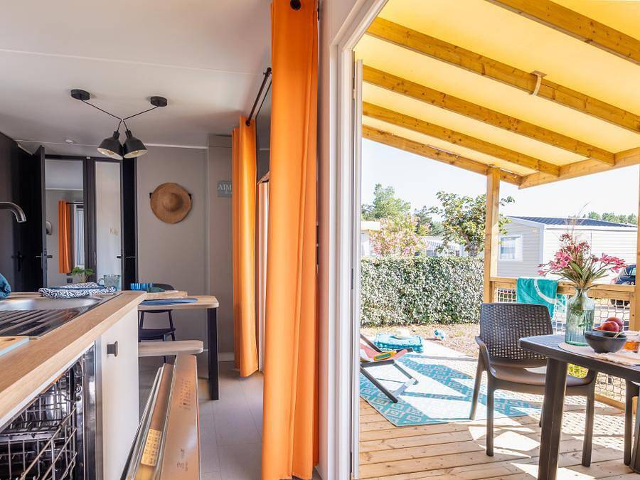 Camping Les Rouillères - Mobilheim 6 personen - Select Tv Lv Clim Plancha - 3 Schlafzimmer - 6 pers. in La Tranche-sur-Mer, Vendée