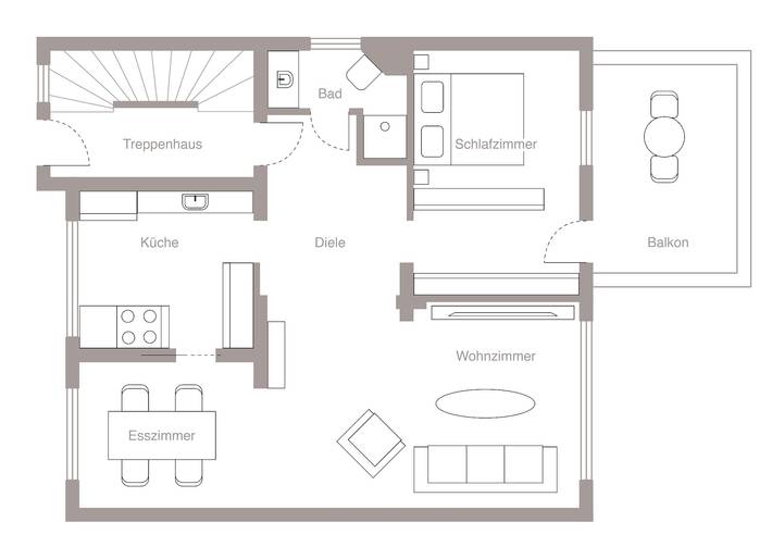 Ferienwohnung für 2 Personen, mit Balkon und Terrasse sowie Garten in Neustadt an der Weinstraße - 2