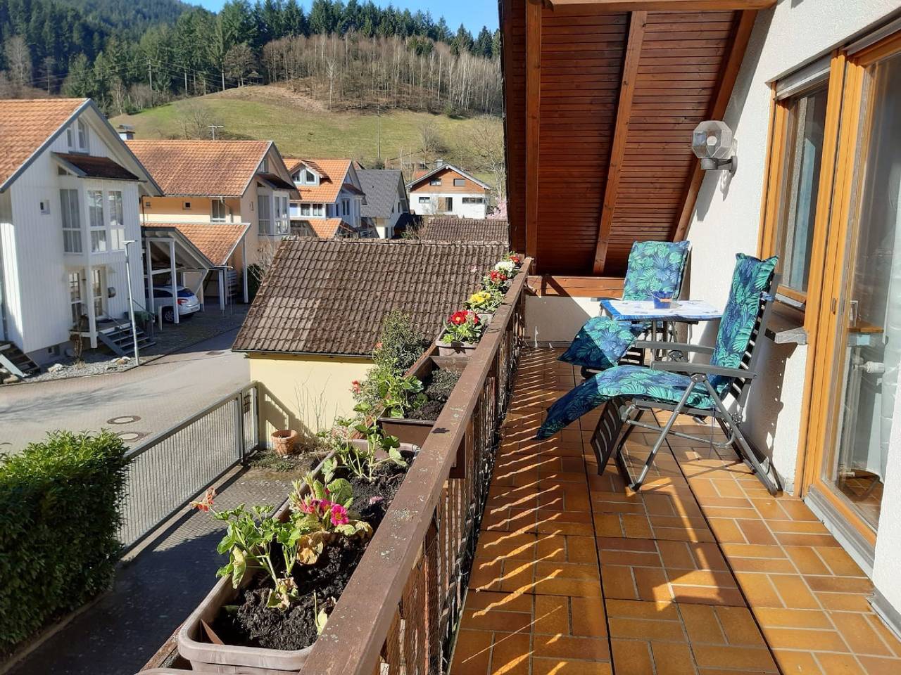 Ganze Wohnung, Ferienwohnung 'Mühlengrün' mit Bergblick, Balkon und Wi-Fi in Oberwolfach, Kinzigtal