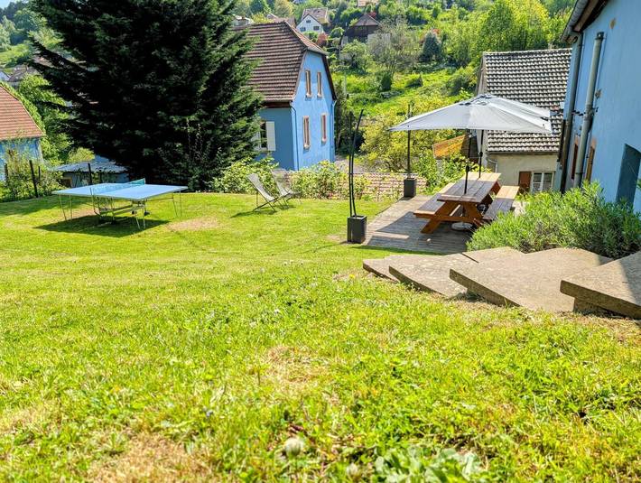 Ferienhaus 'Le Chalet Cozy & Spa' mit Bergblick, Terrasse, WLAN, privatem Whirlpool in Wildersbach, Niederrhein Elsass