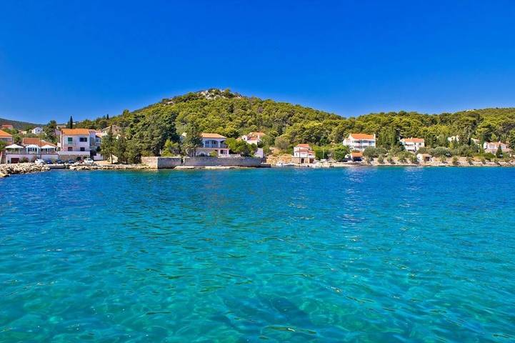 Ganze Wohnung, Ferienwohnung in Poljana mit Meerblick, Terrasse, Klimaanlage, W-Lan (3617-2) in Plaža Poljana, Poljana
