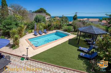 Villa pour 10 personnes, avec terrasse et piscine, animaux acceptés à Sète