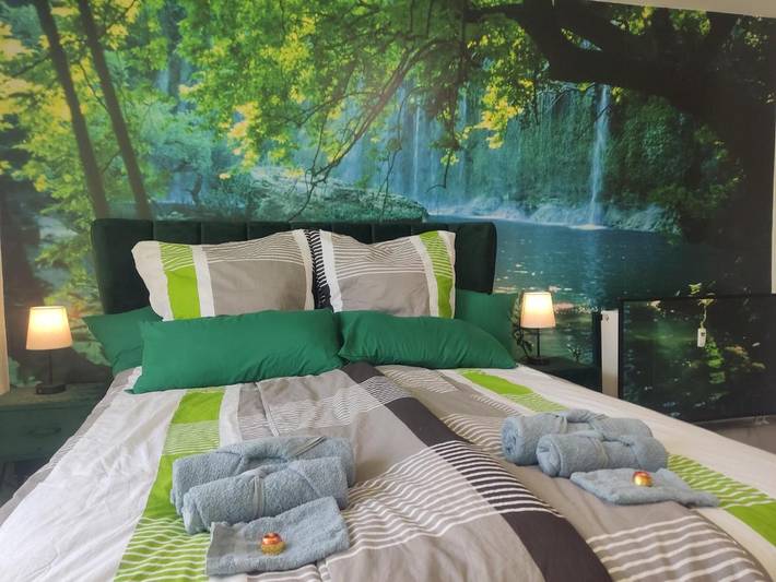 Appartement de vacances pour 3 personnes, avec jardin et vue