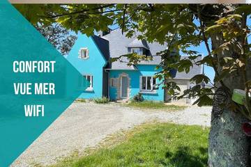 Gîte pour 8 personnes, avec vue et jardin à Lanvéoc
