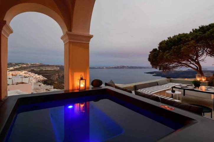 Villa pour 8 personnes, avec balcon et vue sur l’océan dans Firostefani - 3