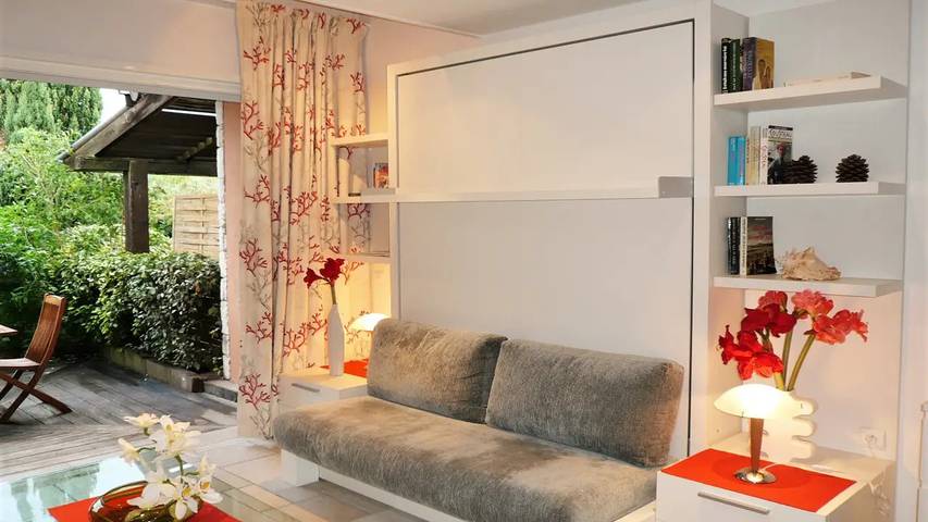 Appartement de vacances pour 3 personnes, avec jardin