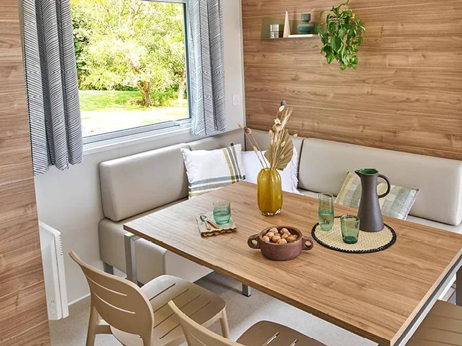 Camping La Vallée des Vignes - Mobilhome 6 personas - Mobil Home Aqua 3bed 6pers Terraza Semicubierta Tv in Concourson-sur-Layon, Valle del Loira