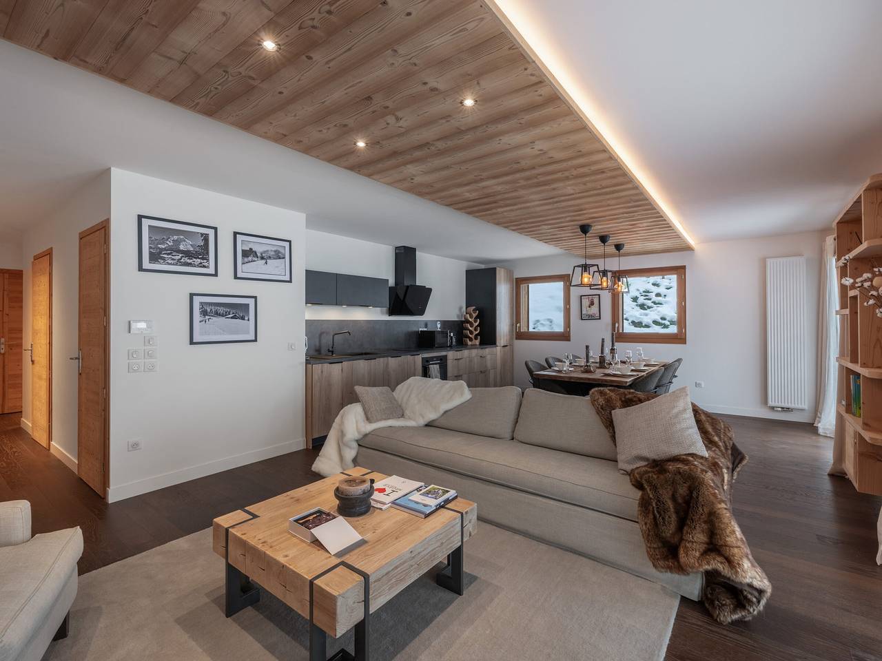 Ganze Wohnung, Geräumige Wohnung in Megève, 3 Sz, nahe Pisten, privater Parkplatz in Megève, Pays du Mont-Blanc