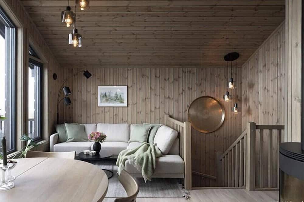 Neu gebaute Hütte bei Norefjell mit Bergpanorama in Norefjell, Krødsherad