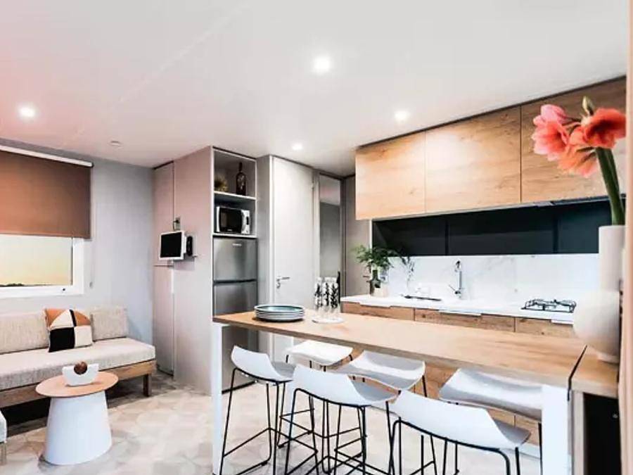 Camping Le Paradis Carcans Lacanau - Mobile home 6 persons - Prestige ++ 4 Rooms 6 People Air-conditioned +Tv in Carcans, Lesparre-Médoc region