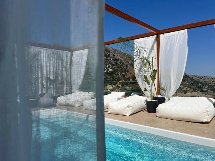 Maison d’hôte pour 5 personnes, avec jardin et piscine ainsi que vue et vue sur le lac à Réthymnon - 4