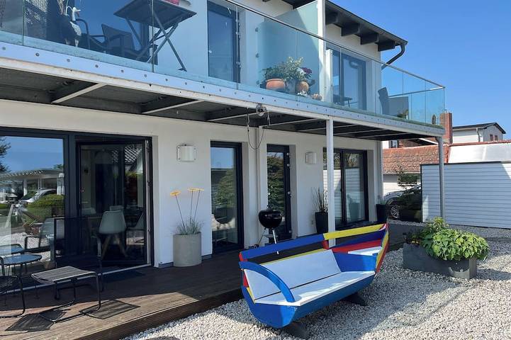 Ferienwohnung für 5 Personen, mit Balkon und Garten sowie Sauna