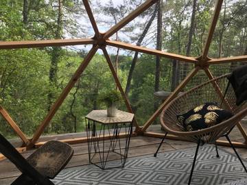 Tente pour 2 personnes, avec vue ainsi que jardin et terrasse en Dordogne