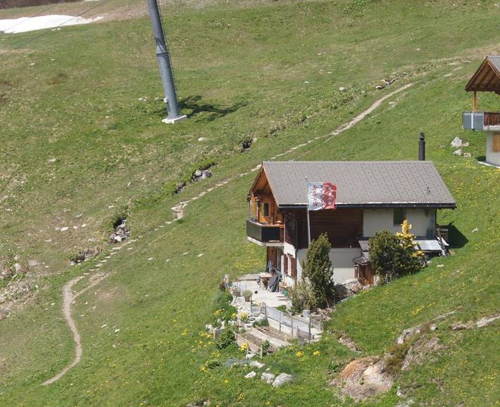 Ferienwohnung für 4 Personen, mit Terrasse und Ausblick in Wiler