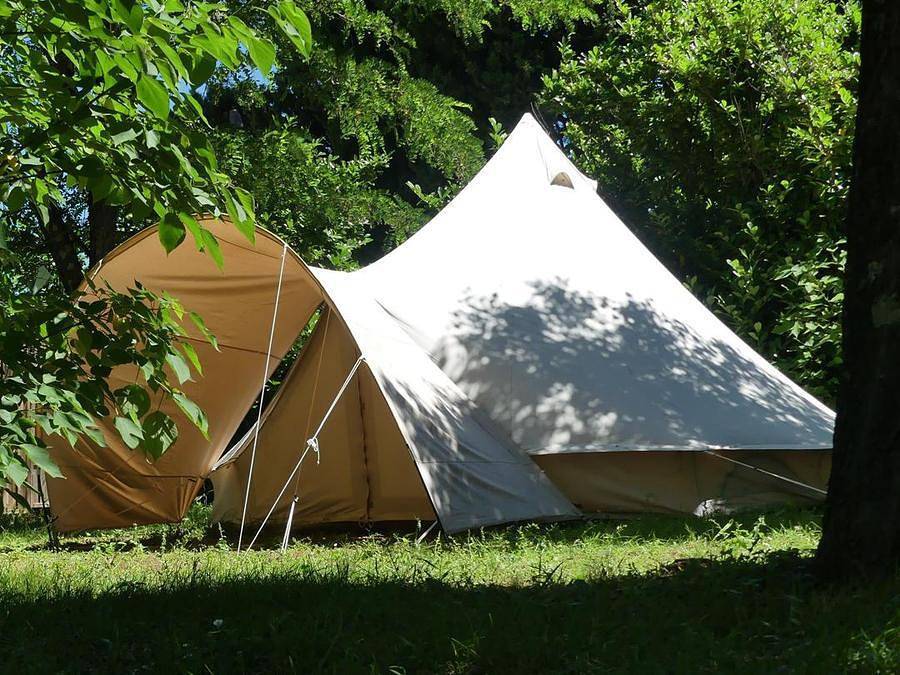 Camping La Résidence d'été - Tienda de campaña 6 personas - Tienda Tipi equipada - 6 pers in Saint-Remèze, Privas
