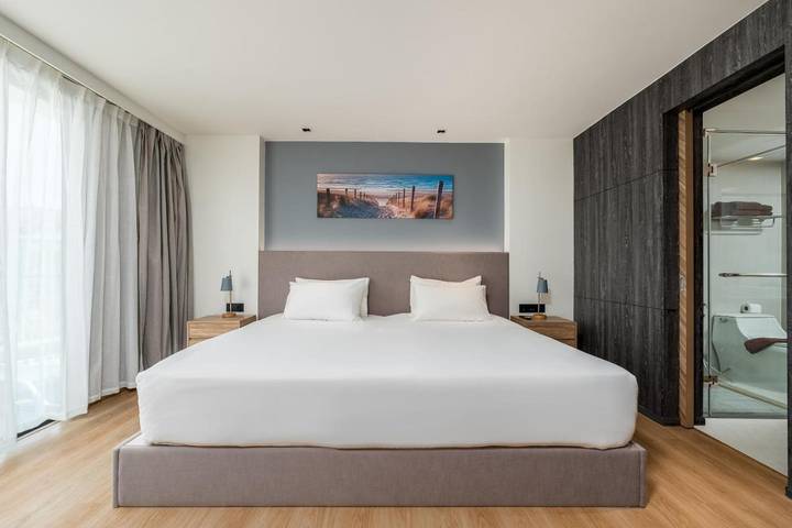 Appartement de vacances pour 3 personnes, avec piscine et jardin
