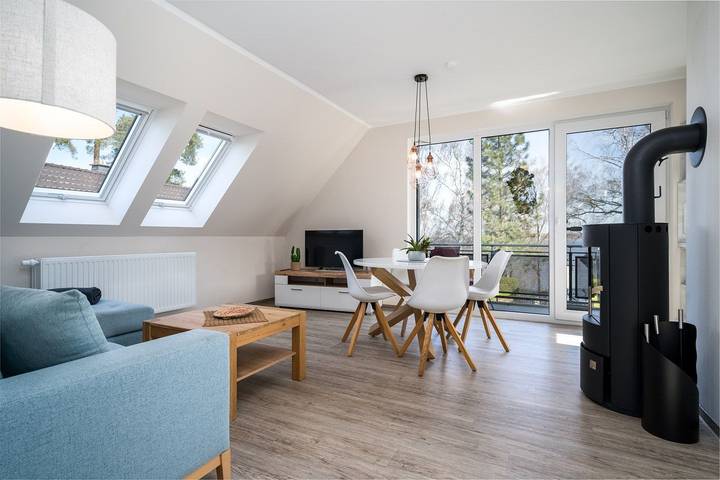 Ferienwohnung für 4 Personen, mit Balkon und Garten sowie Seeblick und Ausblick in Röbel-Müritz - 3