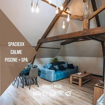 Gîte pour 6 personnes, avec jardin ainsi que jacuzzi et piscine à Coings