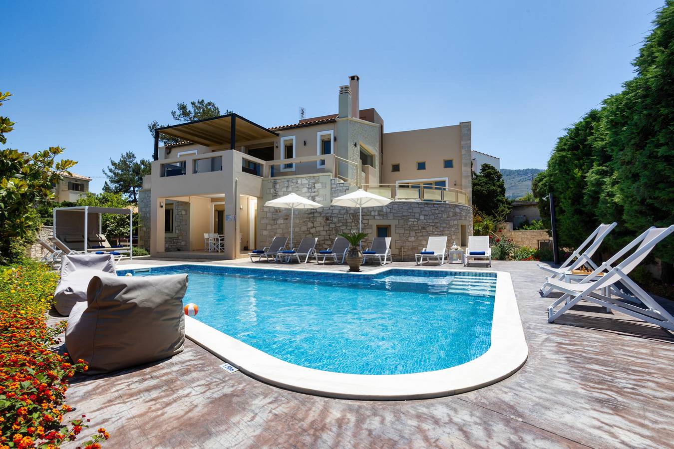 Palladio Luxury Villa mit herrlichem Blick in Rethymno und Umgebung