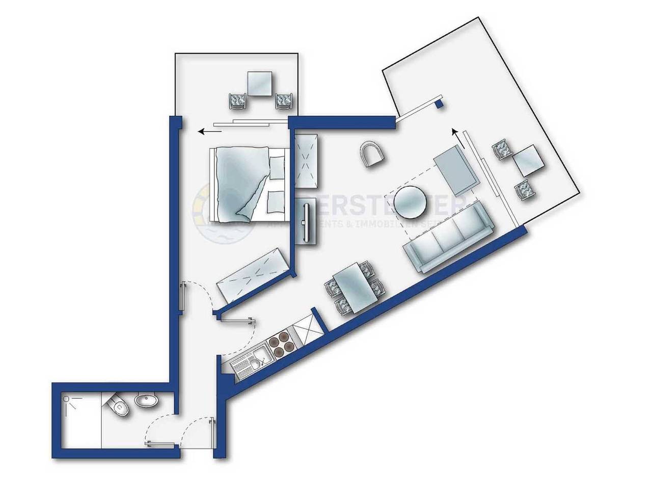 Ganze Ferienwohnung, Wohnung 9 Biike (Id 122) - Wohnung 9 Biike (Id 122) in St. Peter-Bad, St. Peter-Ording