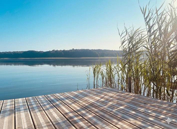 Ferienhaus für 3 Personen, mit Terrasse und Garten sowie Seeblick und Ausblick in Lindow
