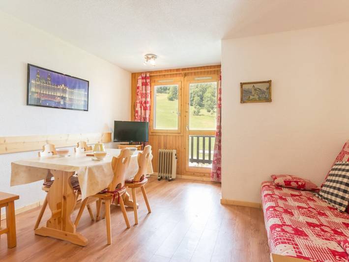 Chalet für 4 Personen, mit Balkon und Ausblick in La Plagne