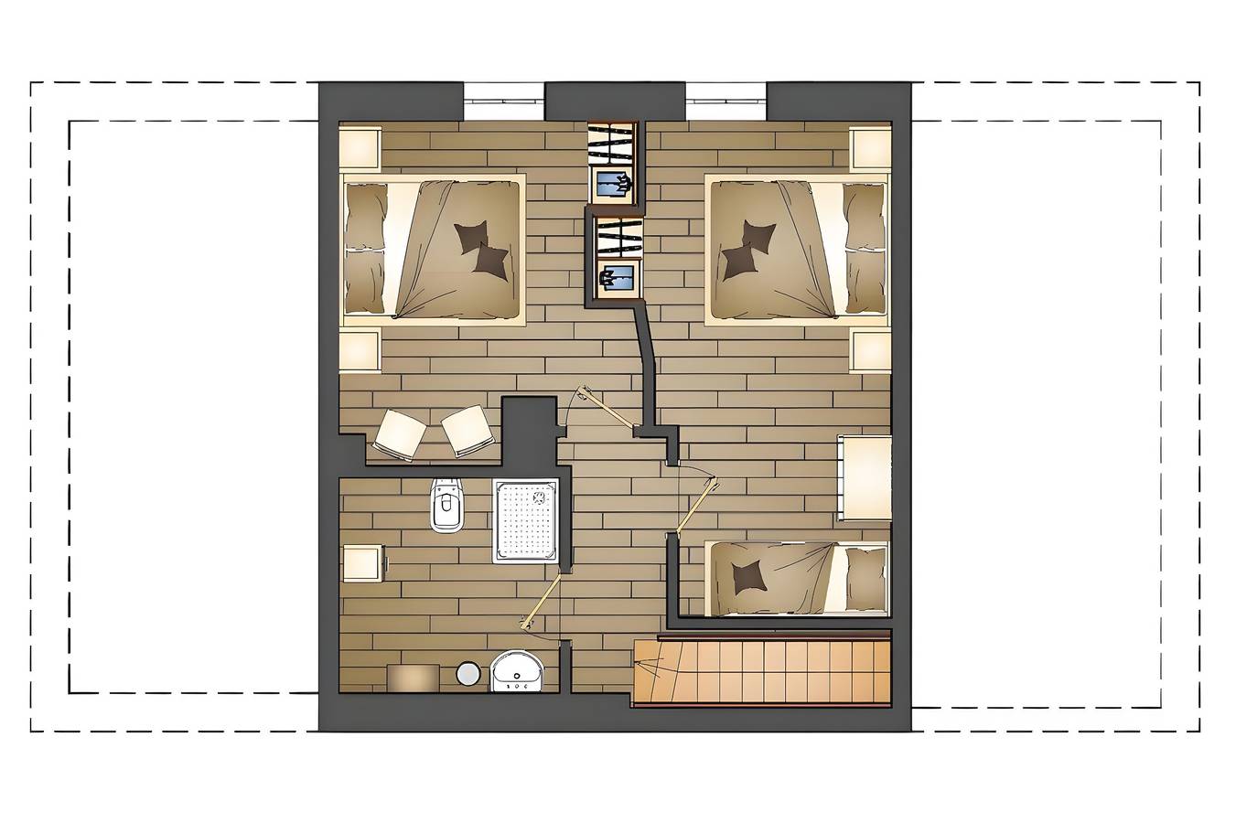 Cały apartament, Apartament wakacyjny dla 4 osób z balkon in Livigno (Town), Livigno