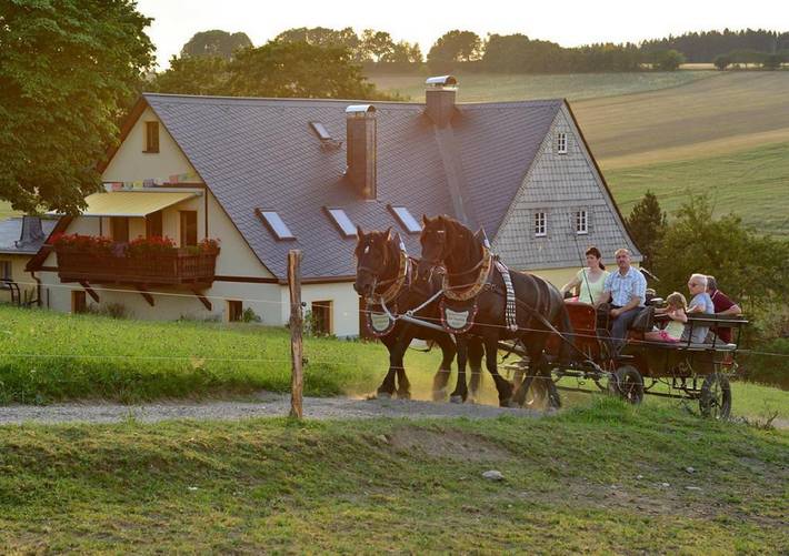 Ferienhaus für 6 Personen, mit Balkon und Garten im Erzgebirge