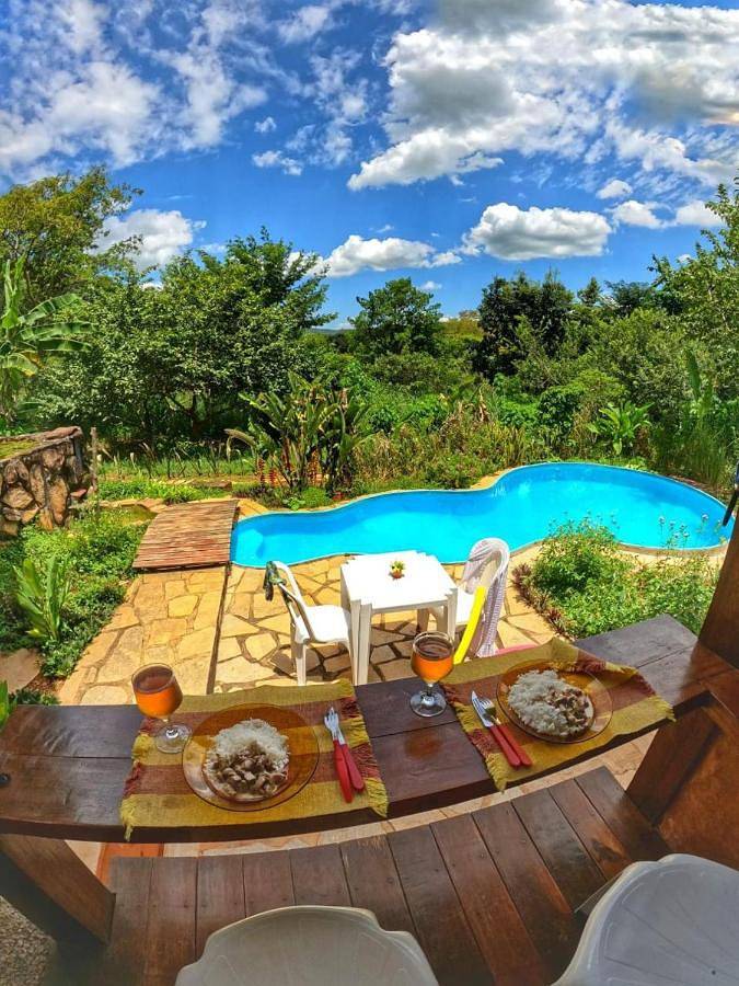 Casas e apartamentos de temporada para 2 pessoas, com jardim e terraço e ainda piscina and vista em Pirenópolis