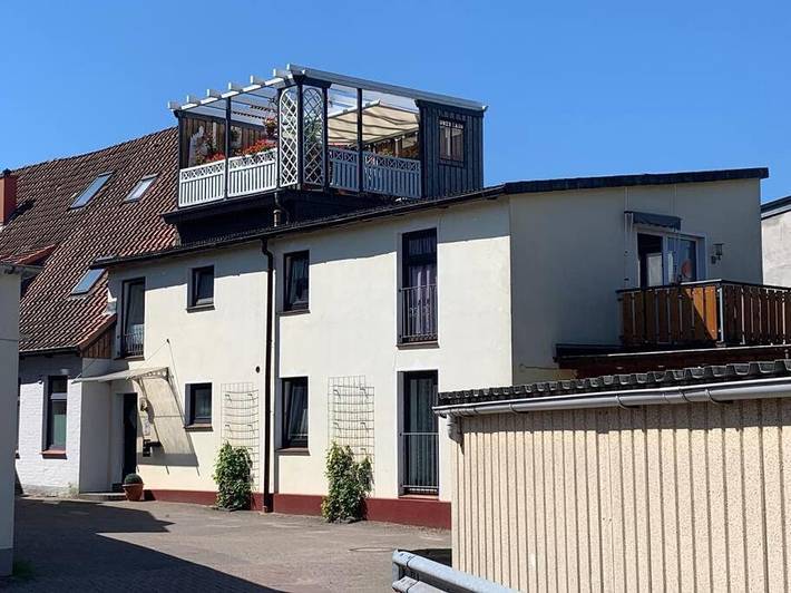 Ferienwohnung für 3 Personen, mit Balkon und Terrasse sowie Ausblick