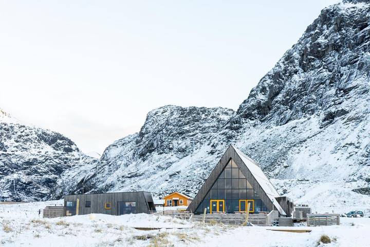 Camping per 2 persone, con sauna e giardino nonché panorama in Norvegia