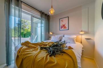 Gîte pour 4 personnes, avec vue ainsi que piscine et jardin dans Golf De La Nivelle