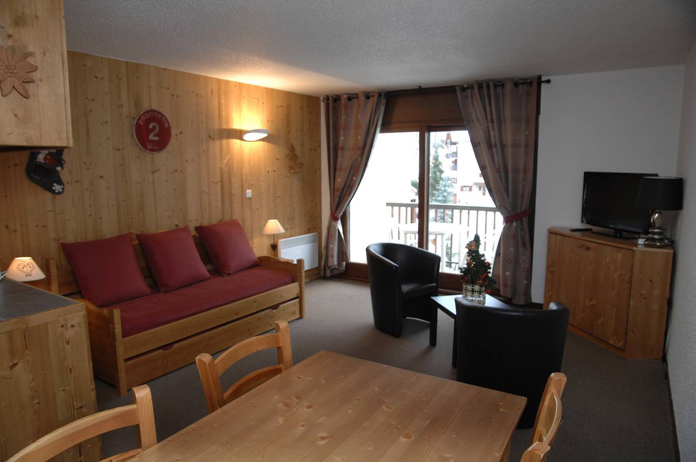 Studio entier, Studio cabine 4 personnes 2* exposé Sud in Valloire, Région de Saint-Jean-de-Maurienne