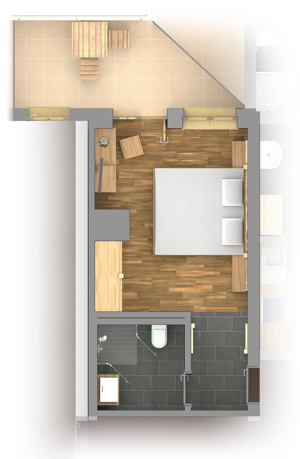 Doppelzimmer Steinröschen in Oberstdorf, Bayerisch Schwaben