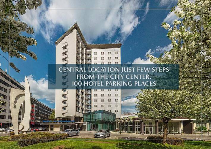 Hotel dla 2 osób, z taras i sauna oraz widok w Brno