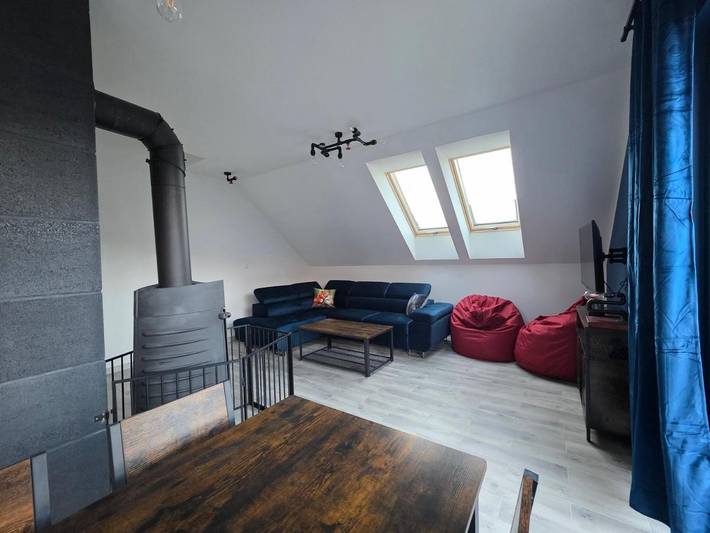 Apartament wakacyjny dla 7 osób, z ogród i sauna oraz widok w Smerek