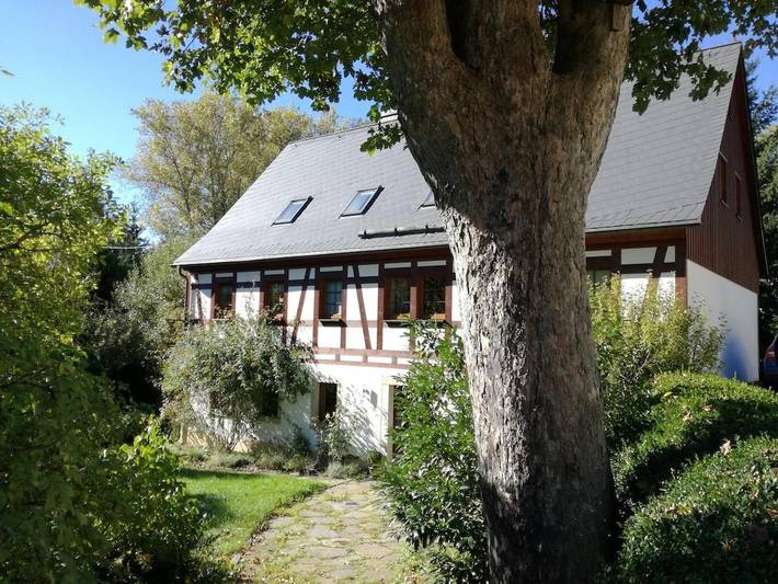 Ferienwohnung für 3 Personen, mit Terrasse und Garten in Pfaffroda