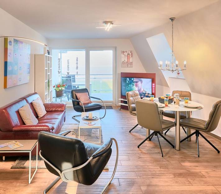 Ferienwohnung für 4 Personen, mit Balkon/Terrasse und Balkon sowie Meerblick - 1