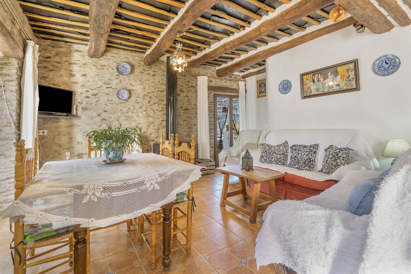 Landhaus 'Casa El Portón, Bubión' mit Bergblick, privater Terrasse und Wlan in Bubión, Granada Provinz