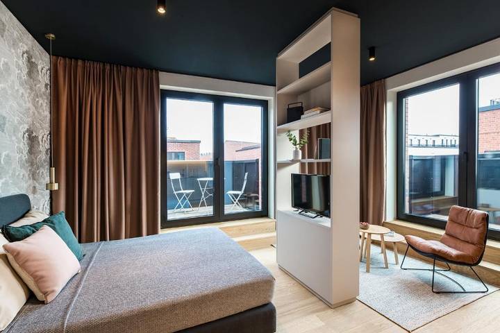 Ferienwohnung für 2 Personen, mit Balkon und Terrasse sowie Ausblick in Miniatur Wunderland (Hamburg)