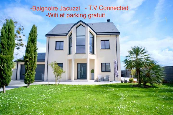 Location de vacances pour 9 personnes, avec jardin ainsi que vue et terrasse, animaux acceptés à Giberville